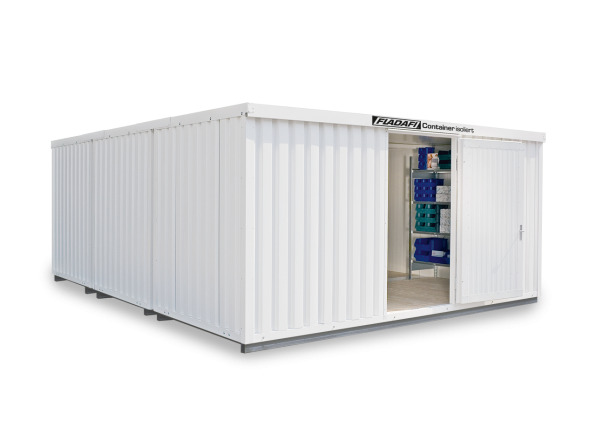 FLADAFI® Materialcontainer MC IC Pro 1560 mit 1-flügeliger Tür, Holzfußboden