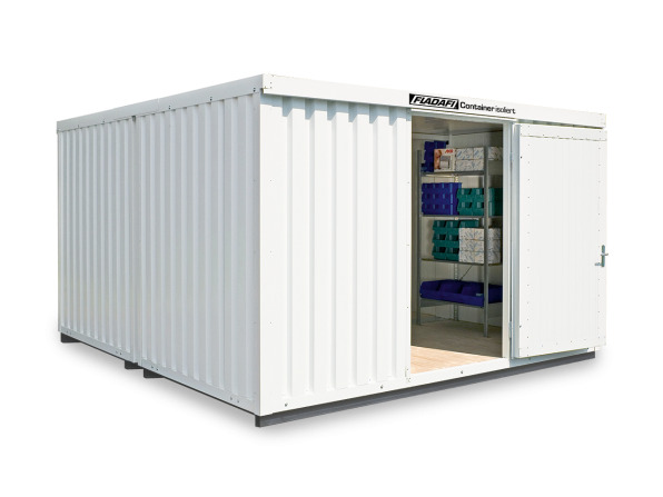 FLADAFI® Materialcontainer MC IC Pro 1440 mit 1-flügeliger Tür, Holzfußboden