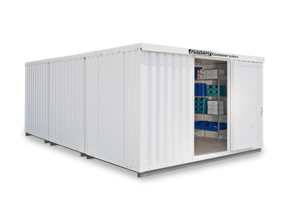FLADAFI® Materialcontainer MC IC Pro 1460 mit 1-flügeliger Tür, Holzfußboden