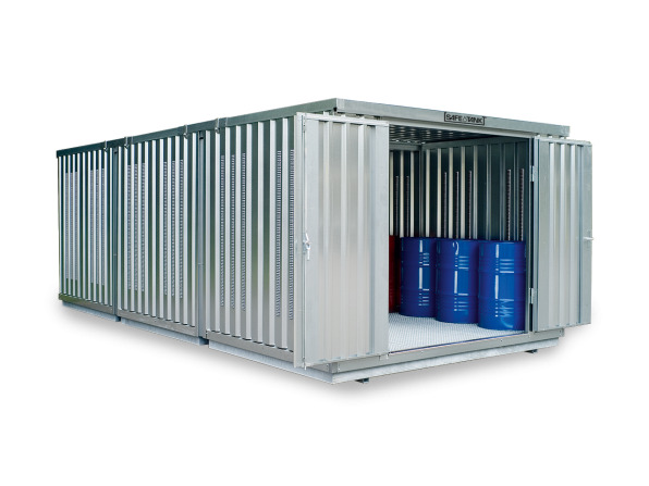 Gefahrstoffcontainer SRC-S 4.3TB verzinkt und beschichtet, 2- und 1-flügelige Tür