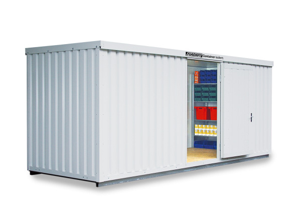 FLADAFI® Materialcontainer MC IC Pro 1600 mit 2-flügeliger Tür, Boden isoliert