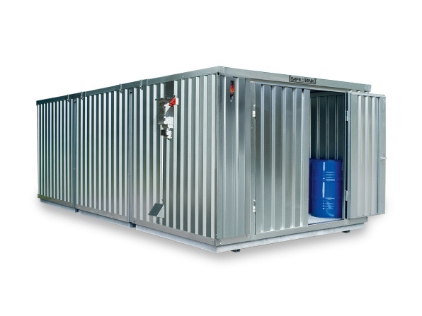 Gefahrstoffcontainer SRC-S 3.3W-CONTROL verzinkt, mit 2-flügeliger Tür