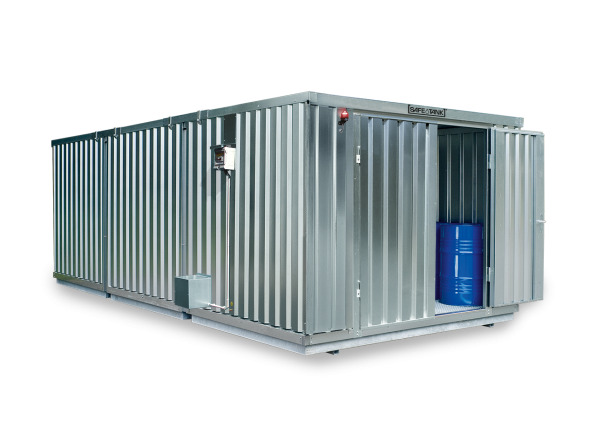 Gefahrstoffcontainer SRC-S 3.3W-CONTROL verzinkt, mit 2-flügeliger Tür