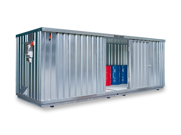 Gefahrstoffcontainer SRC-S 6.1W verzinkt, mit 1-flügeliger Tür