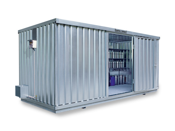 Gefahrstoffcontainer SRC-S 5.1W verzinkt, mit 1-flügeliger Tür